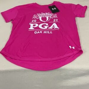 NWT girls under armour  PGA Oak Hill  short sleeve t-shirts